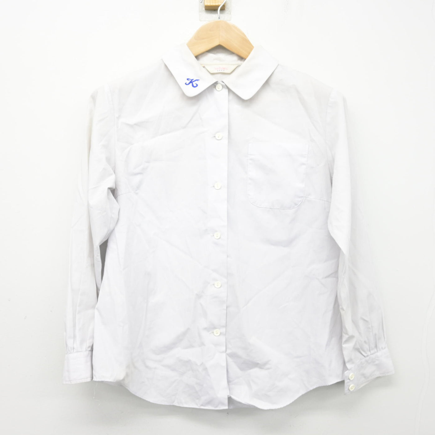 【中古】熊本県 熊本中央高等学校 女子制服 2点 (ニットベスト・シャツ) sf104054