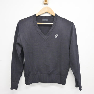 【中古】茨城県 江戸川学園取手高等学校 女子制服 2点 (ニットベスト・ニット) sf104056