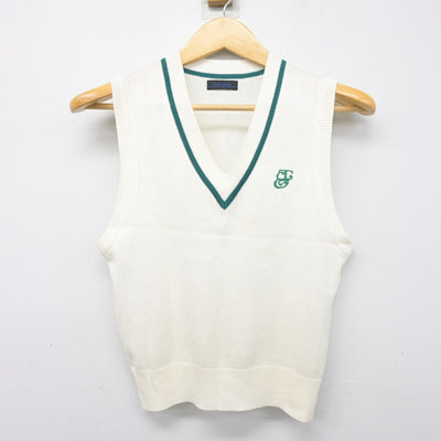 【中古】茨城県 江戸川学園取手高等学校 女子制服 2点 (ニットベスト・ニット) sf104056