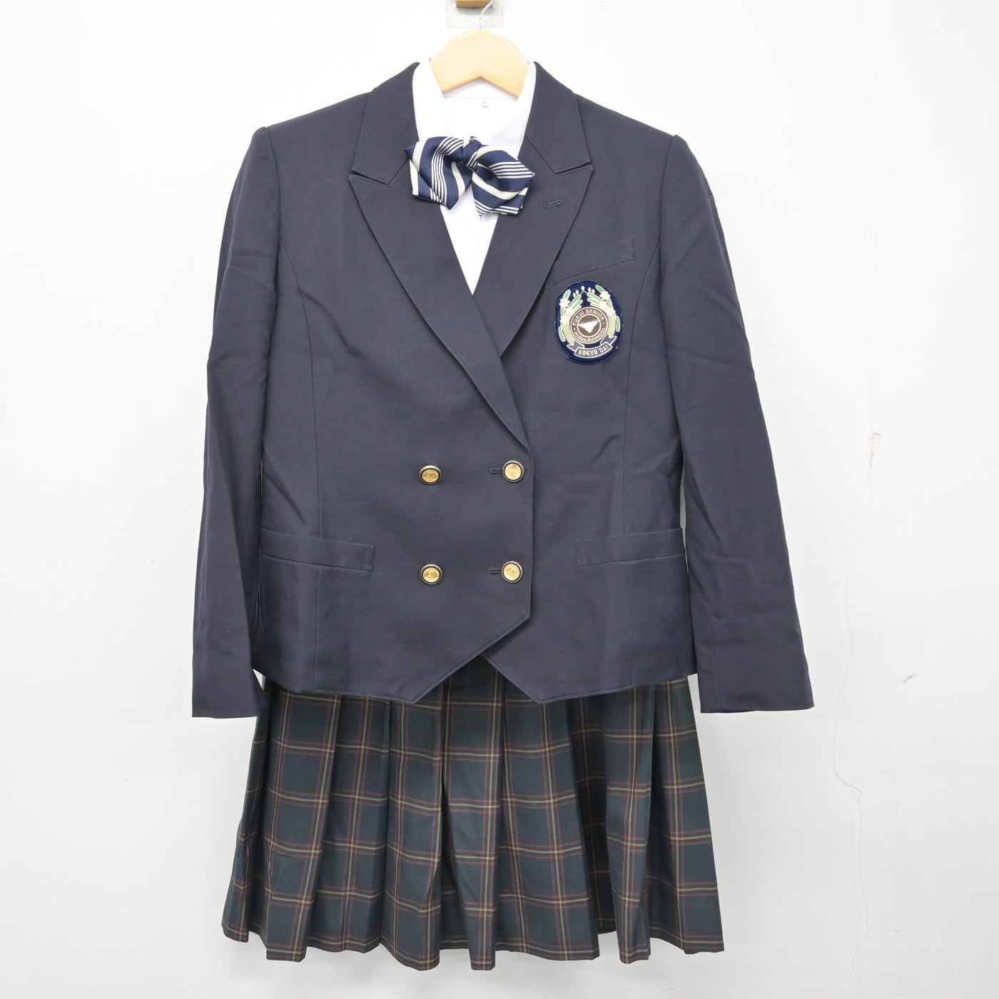 【中古】福井県 福井工業大学附属福井高等学校 女子制服 5点 (ブレザー・ニット・シャツ・スカート) sf104058