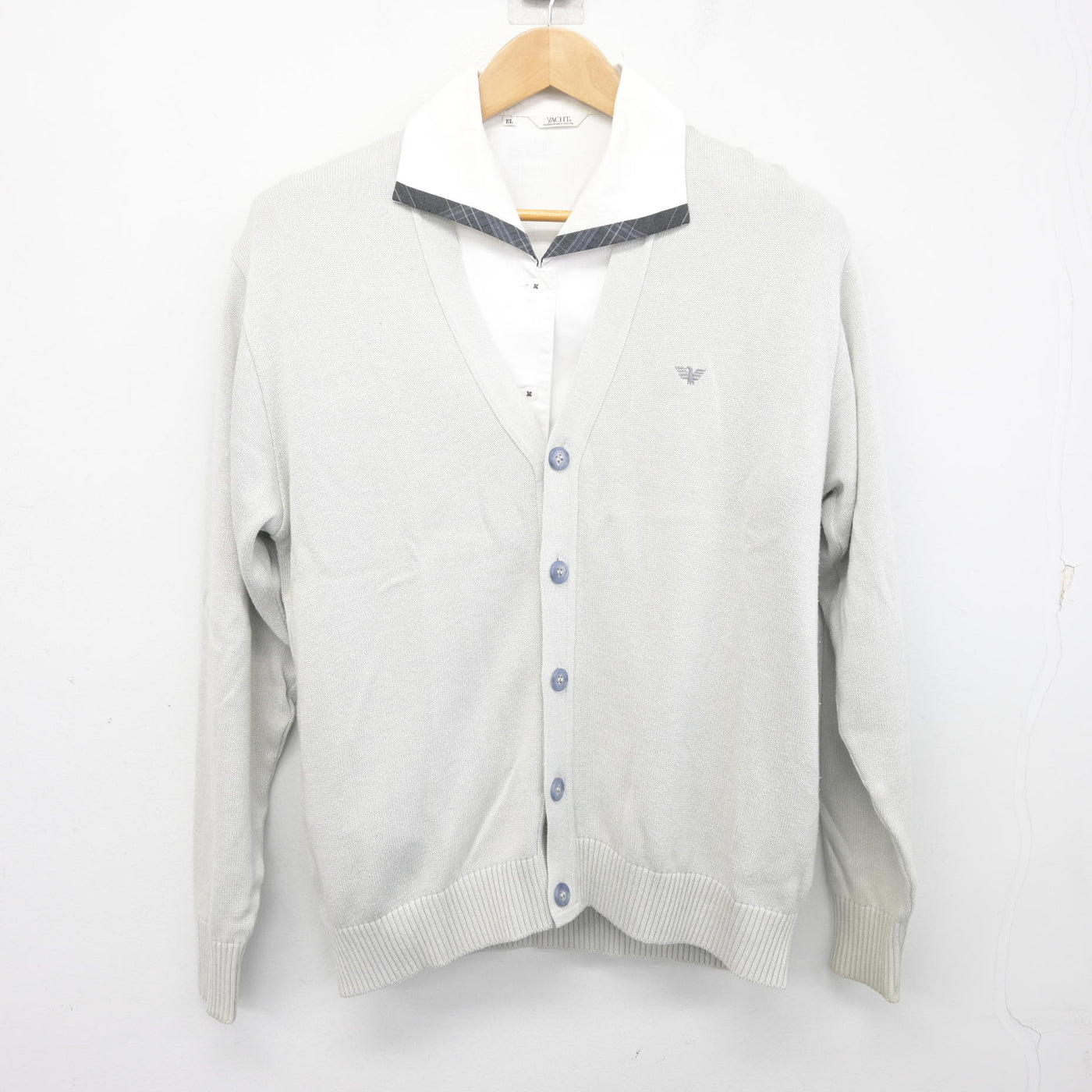 【中古】兵庫県 明石西高等学校 女子制服 2点 (ニット・シャツ) sf104066