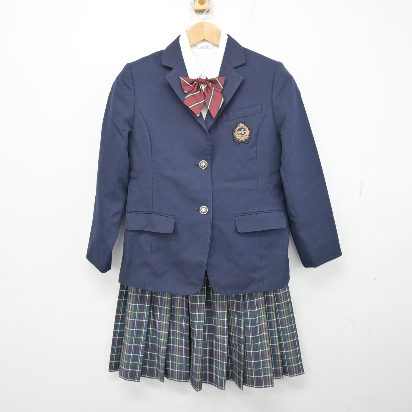 【中古】宮崎県 宮崎日本大学中学校/旧制服 女子制服 4点 (ブレザー・シャツ・スカート) sf104068