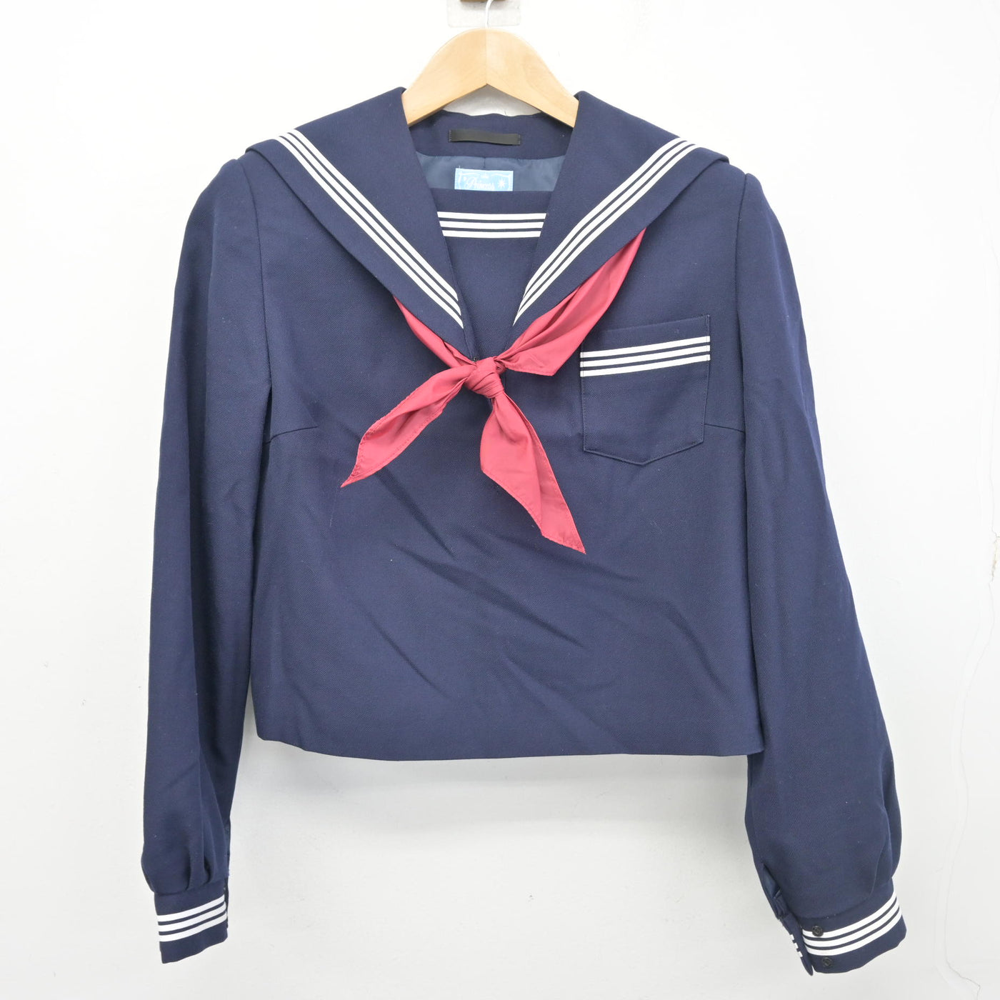 【中古】茨城県 日高中学校 女子制服 3点 (セーラー服・スカート) sf104077