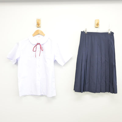 【中古】茨城県 日高中学校 女子制服 3点 (シャツ・スカート) sf104078