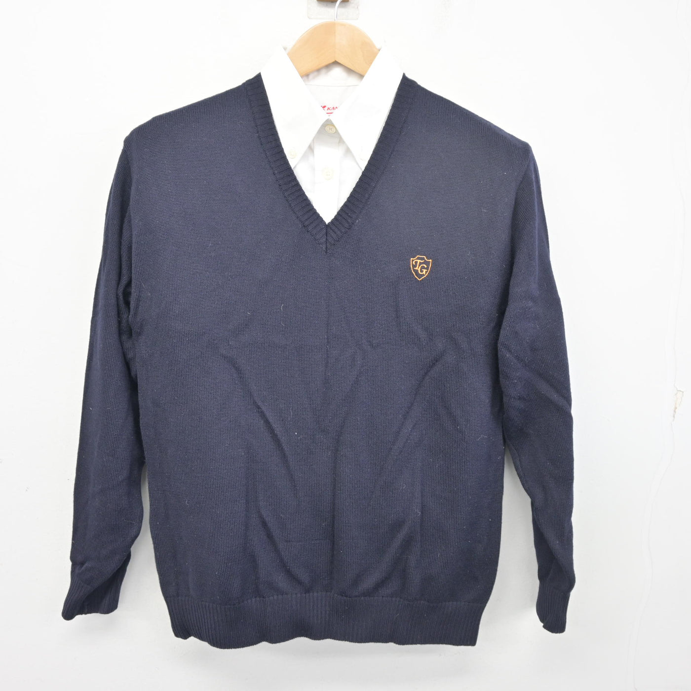 【中古】神奈川県 立花学園高等学校 女子制服 2点 (ニット・シャツ) sf104084