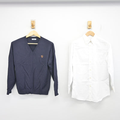 【中古】神奈川県 立花学園高等学校 女子制服 2点 (ニット・シャツ) sf104084