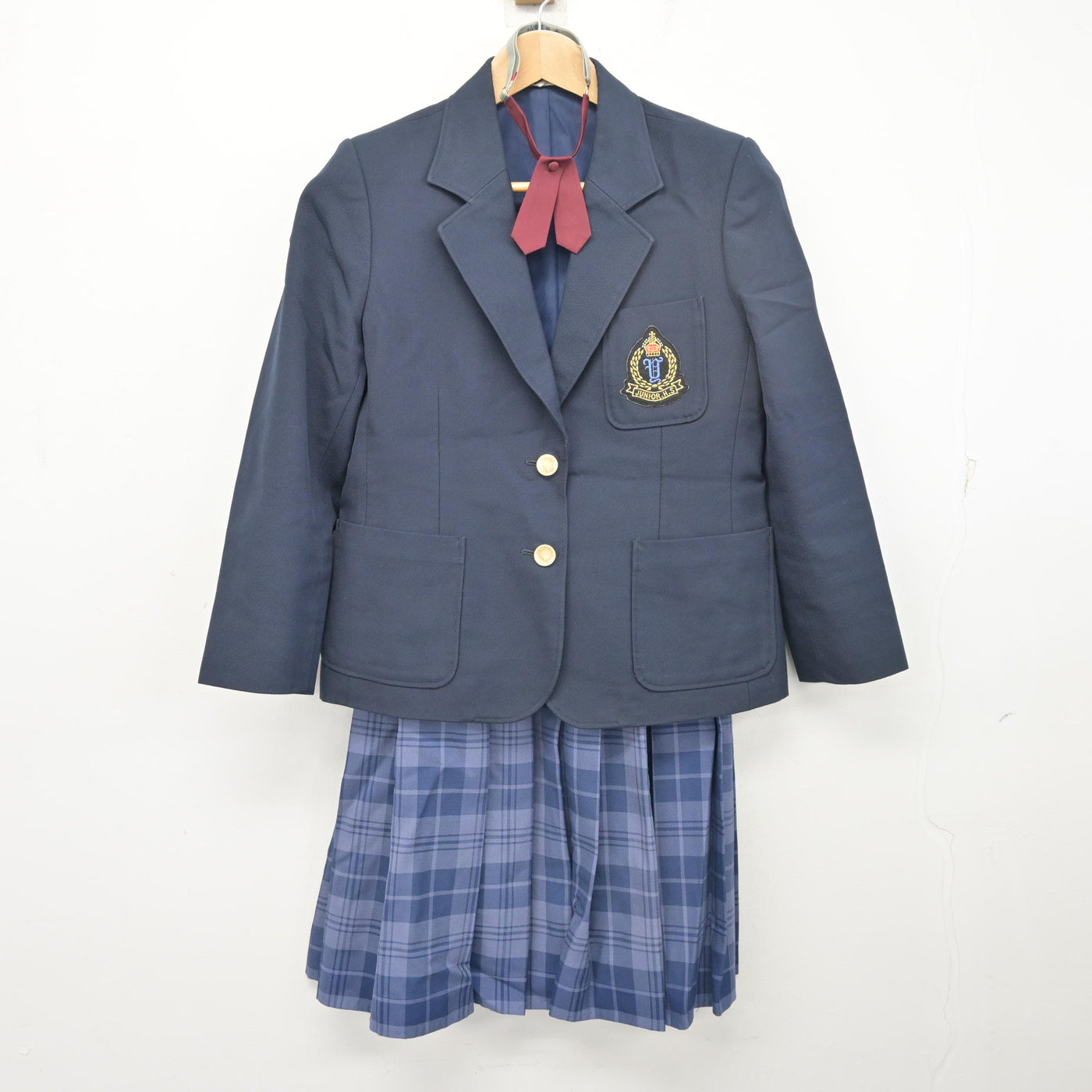 【中古】兵庫県 ゆりのき台中学校 女子制服 4点 (ブレザー・スカート・スカート) sf104086