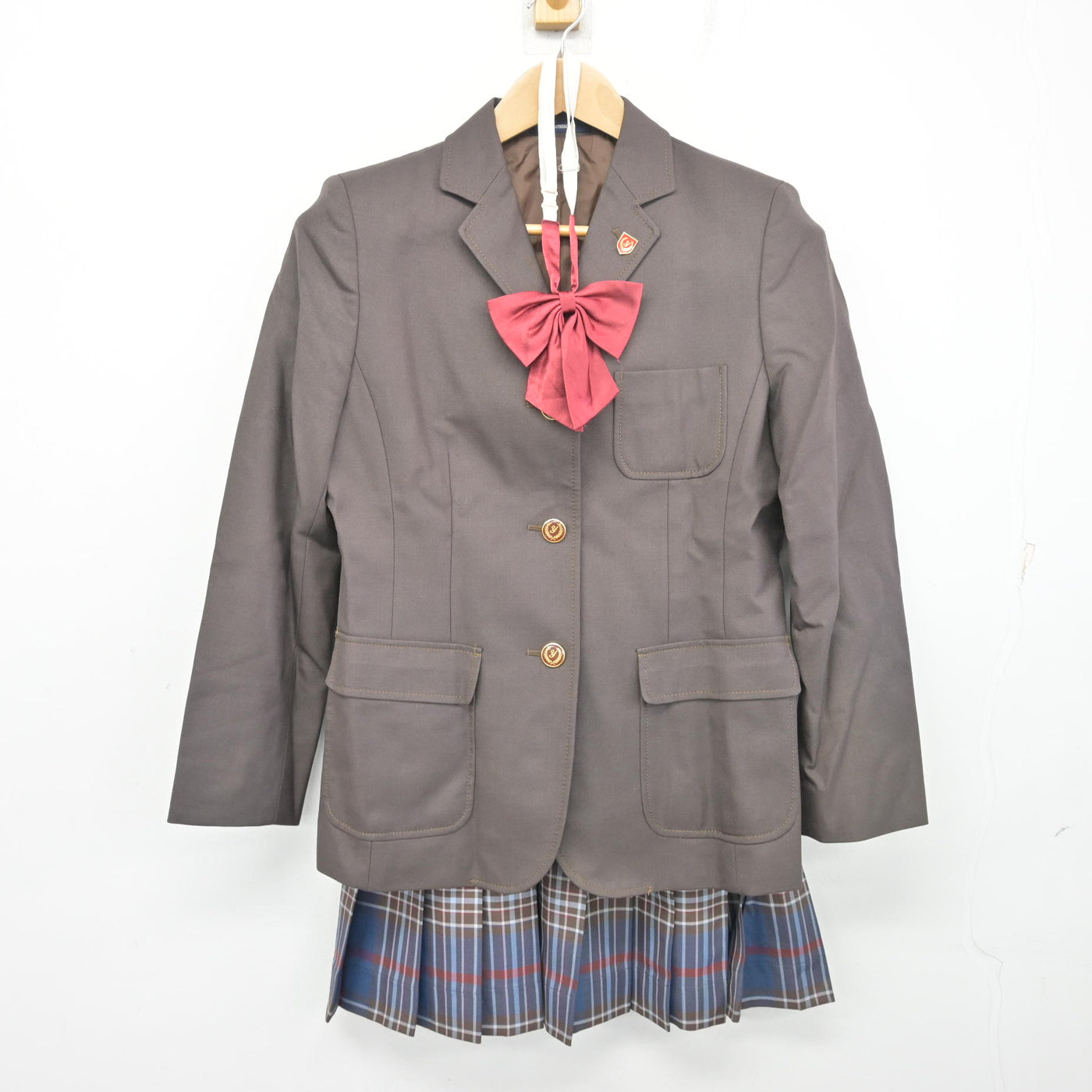 【中古】大分県 柳ヶ浦高等学校 女子制服 3点 (ブレザー・スカート) sf104091