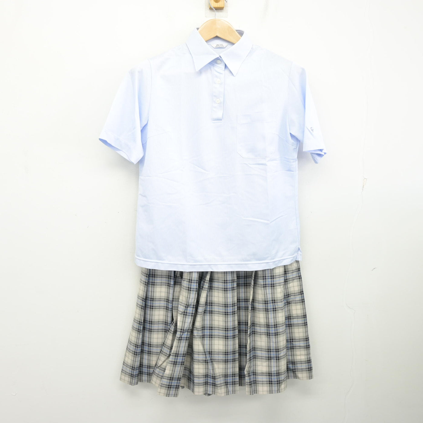 【中古】北海道 北海道札幌手稲高等学校 女子制服 3点 (シャツ・スカート) sf104105