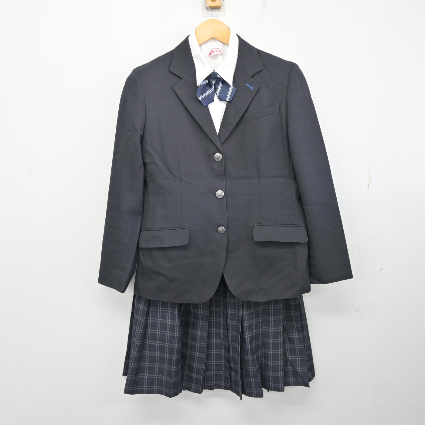 【中古】北海道 北海道札幌手稲高等学校 女子制服 4点 (ブレザー・シャツ・スカート) sf104107