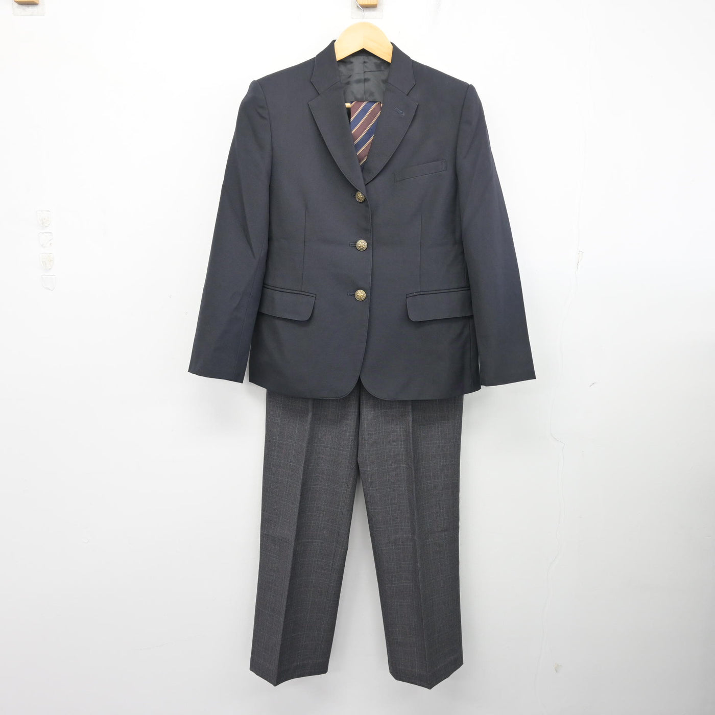 【中古】東京都 松江第五中学校 女子制服 3点 (ブレザー・ズボン) sf104115