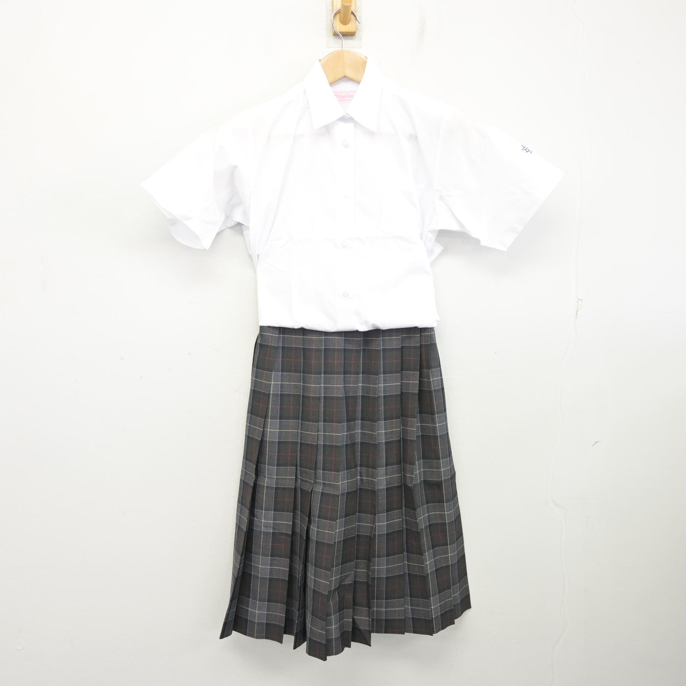 【中古】東京都 松江第五中学校 女子制服 3点 (シャツ・スカート) sf104116
