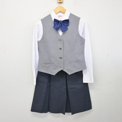 【中古】宮城県 東向陽台中学校 女子制服 5点 (ブレザー・ベスト・シャツ・スカート) sf104119