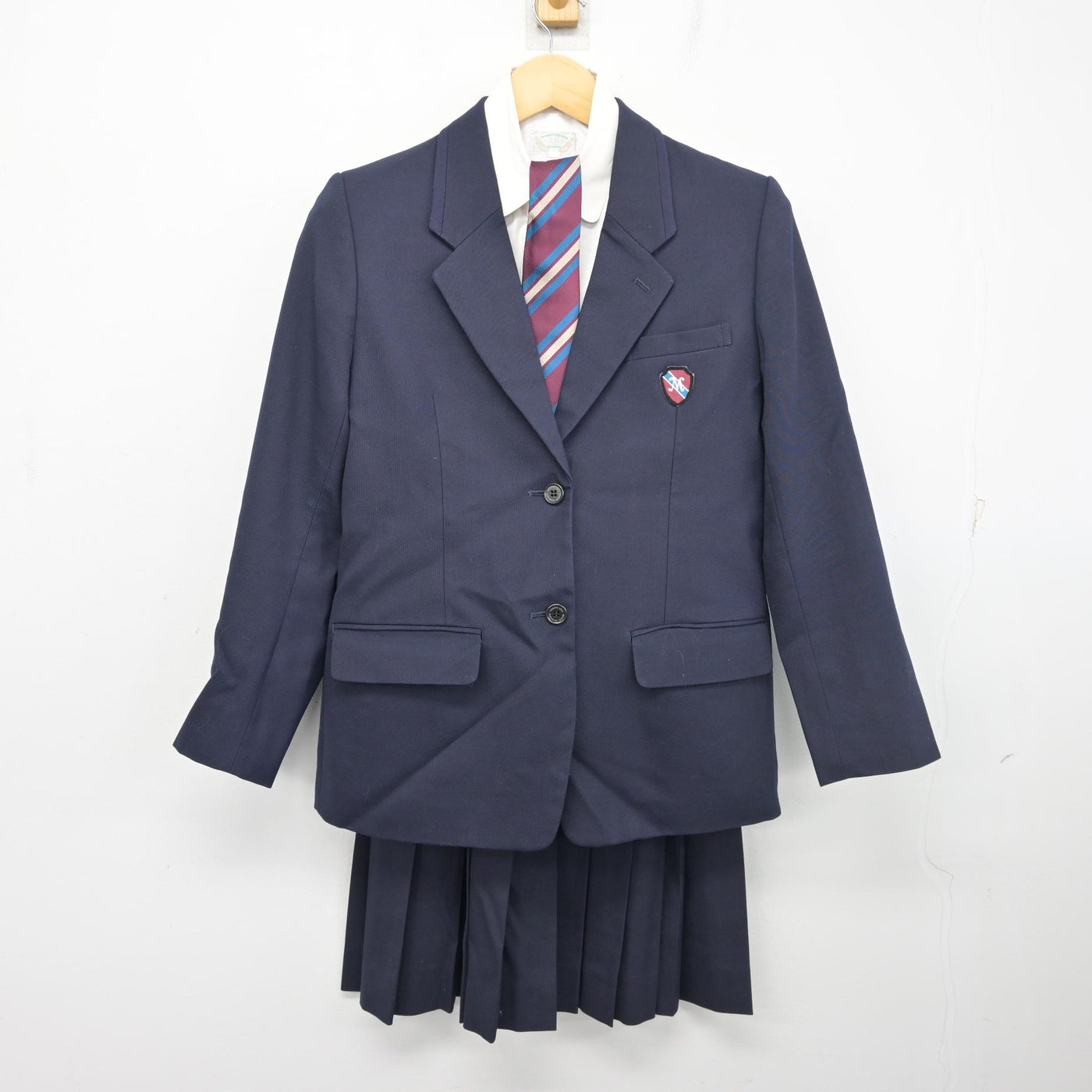 【中古】岡山県 倉敷南高等学校 女子制服 4点 (ブレザー・シャツ・スカート) sf104129