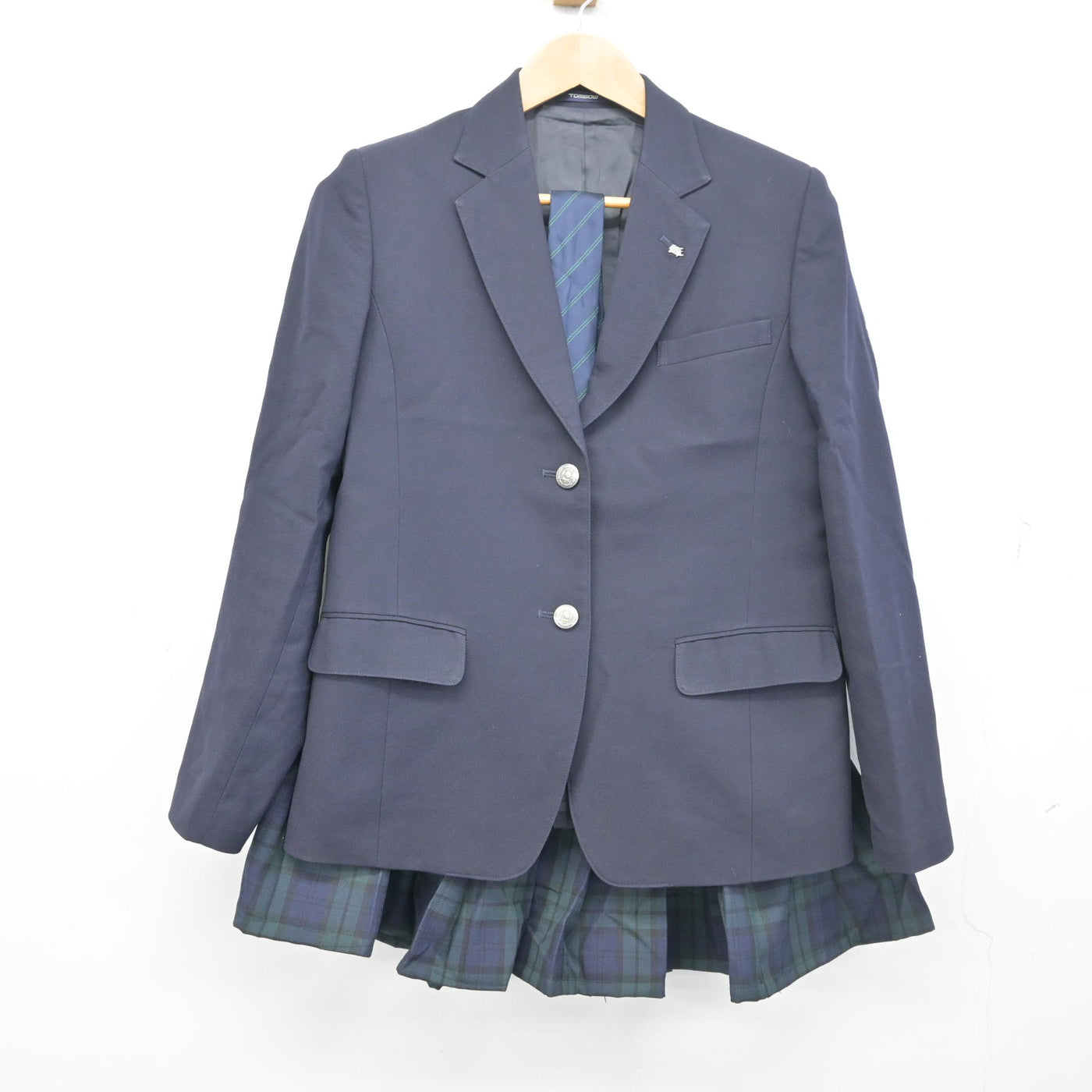 【中古】埼玉県 草加東高等学校 女子制服 5点 (ブレザー・スカート) sf104144