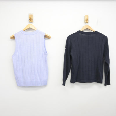 【中古】神奈川県 幸高等学校 女子制服 2点 (ニット・ニットベスト) sf104154