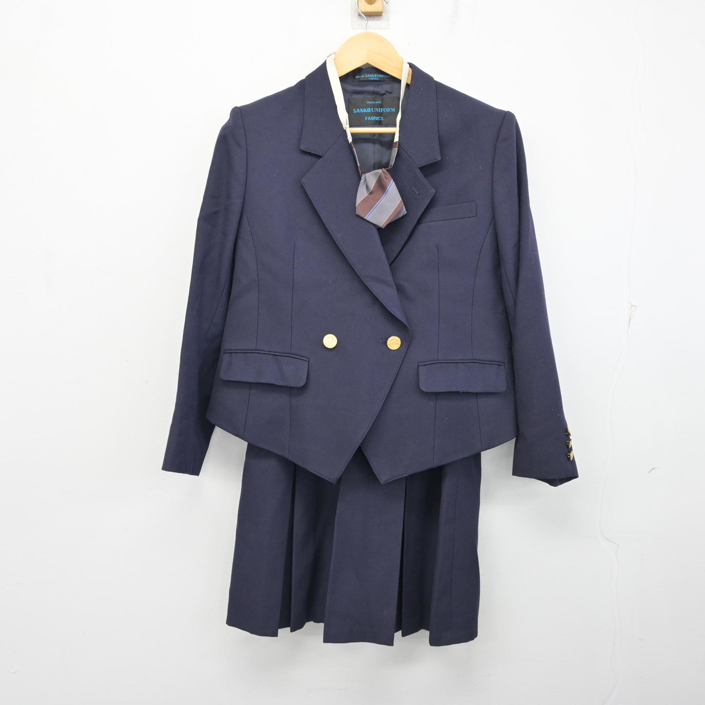 【中古】香川県 高松桜井高等学校 女子制服 5点 (ブレザー・ベスト・スカート) sf104162