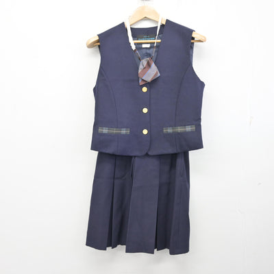 【中古】香川県 高松桜井高等学校 女子制服 5点 (ブレザー・ベスト・スカート) sf104162
