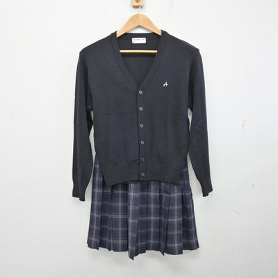 【中古】 飛鳥未来高等学校 女子制服 4点 (ブレザー・ニット・スカート) sf104166