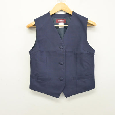 【中古】千葉県 千城台南中学校 女子制服 2点 (ベスト・スカート) sf104170