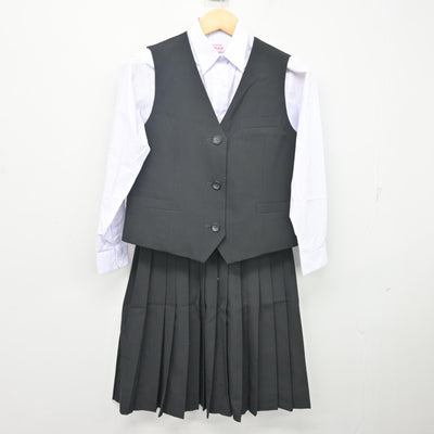 【中古】三重県 桜浜中学校 女子制服 4点 (ブレザー・ベスト・シャツ・スカート) sf104205
