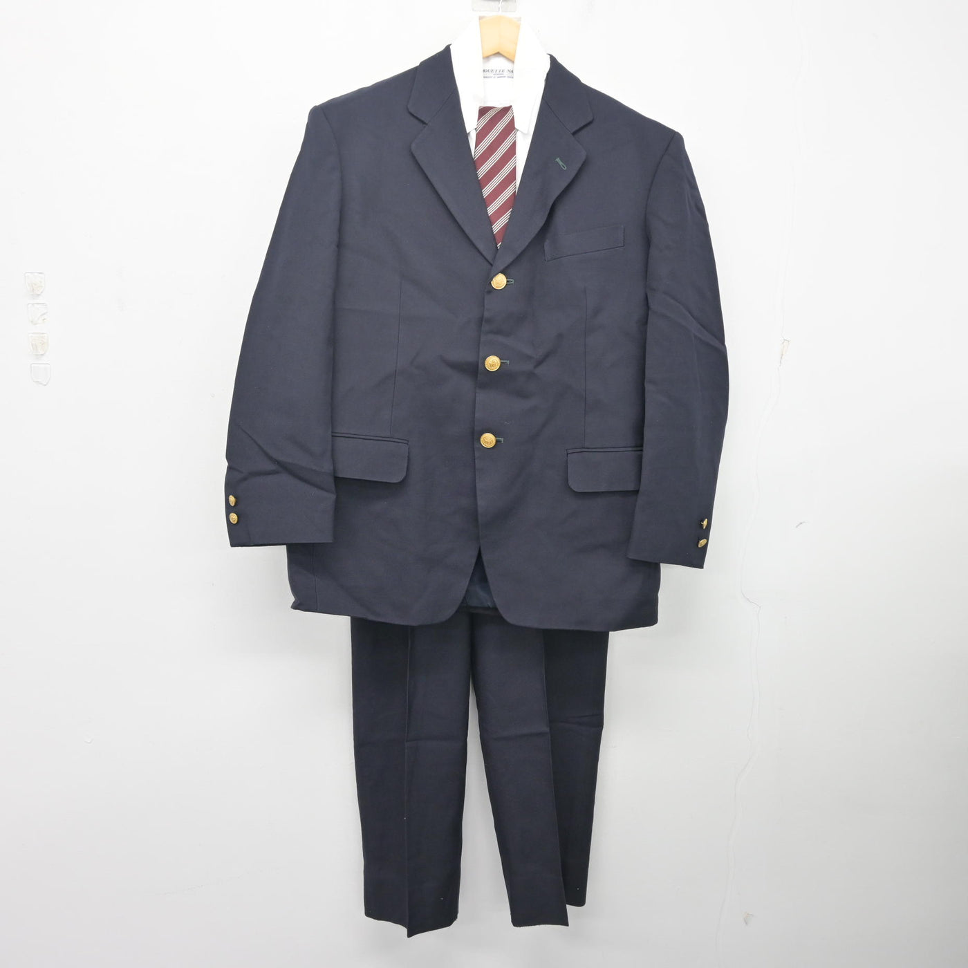 中古】岩手県 盛岡中央高等学校 男子制服 4点 (ブレザー・シャツ 