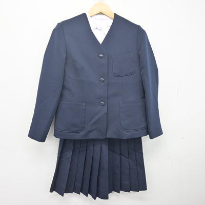 【中古】岩手県 西根第一中学校 女子制服 4点 (ブレザー・ベスト・シャツ・スカート) sf104224
