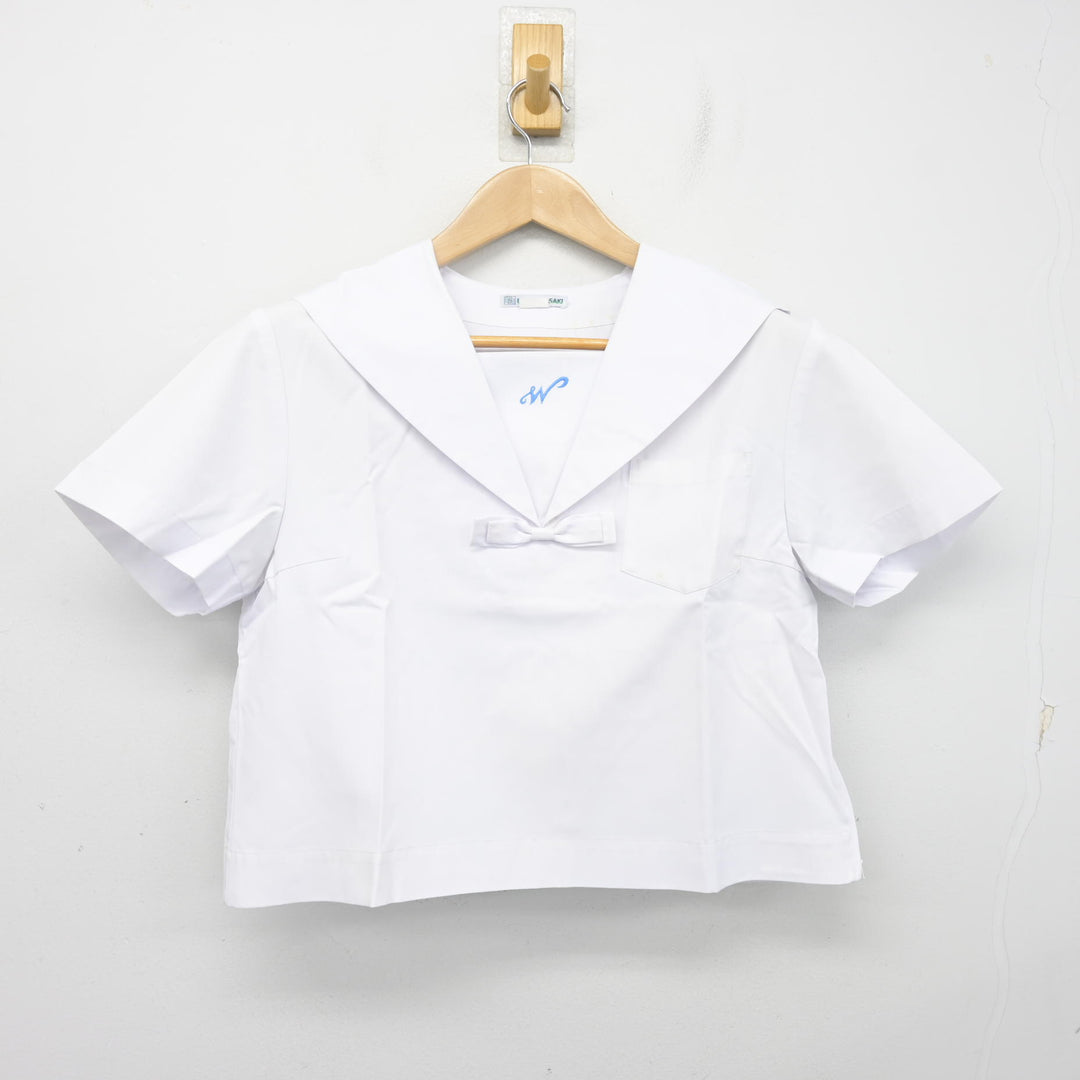 中古】長崎県 長崎西高等学校 女子制服 2点 (ニット・セーラー服