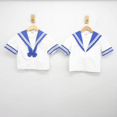 【中古】熊本県 託麻中学校 女子制服 4点 (セーラー服・セーラー服・スカート) sf104334