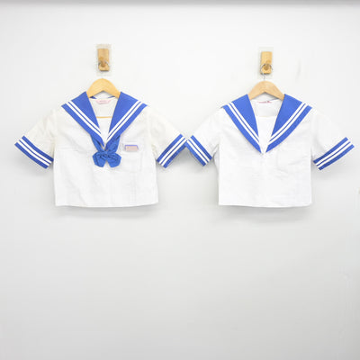 【中古】熊本県 託麻中学校 女子制服 4点 (セーラー服・スカート) sf104335