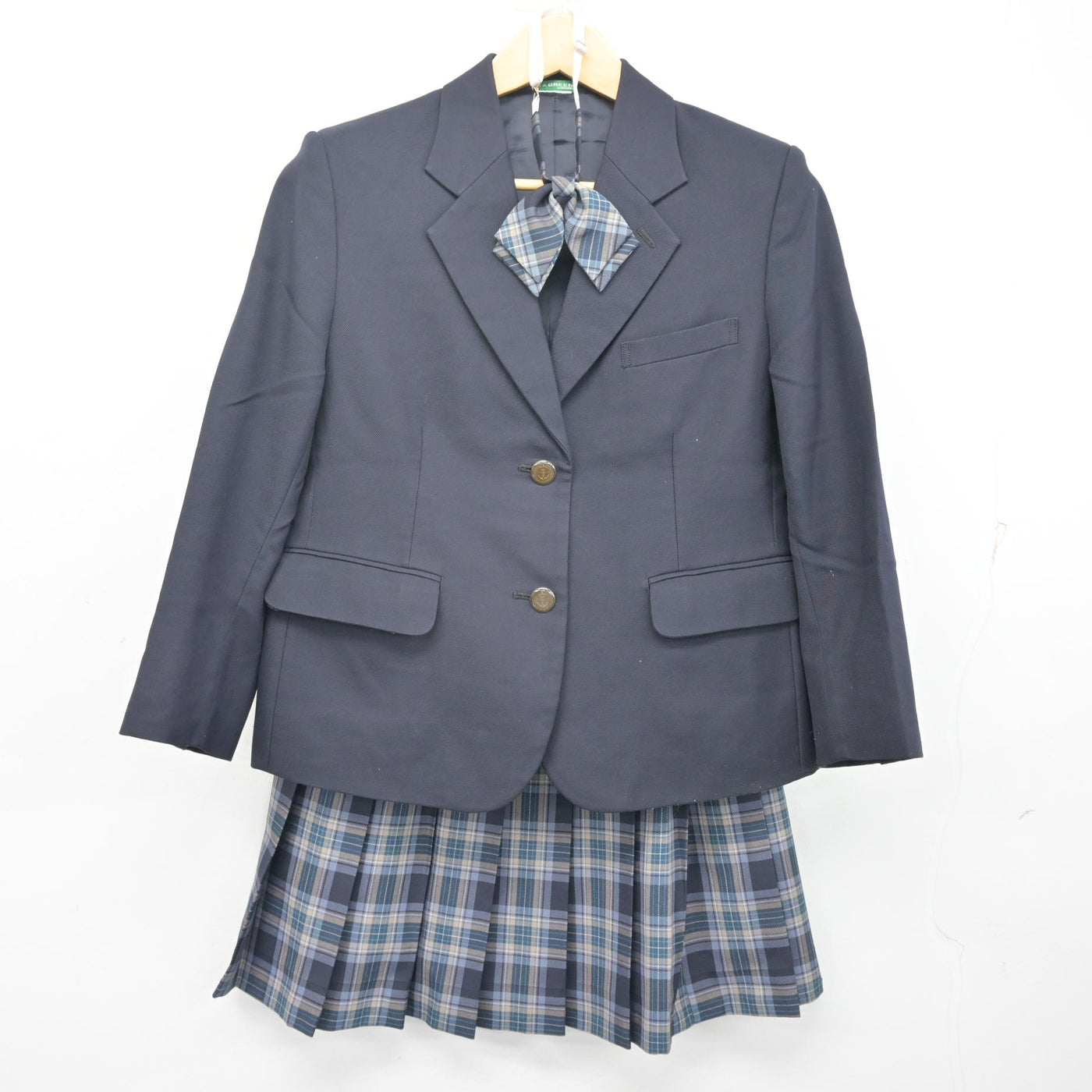 【中古】神奈川県 鶴見中学校 女子制服 4点 (ブレザー・スカート) sf104348