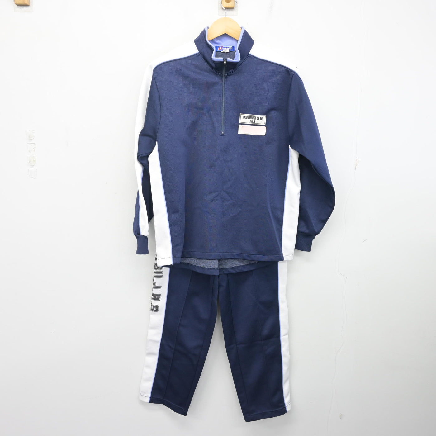中古】千葉県 君津中学校 女子制服 3点 (ジャージ 上・体操服 上