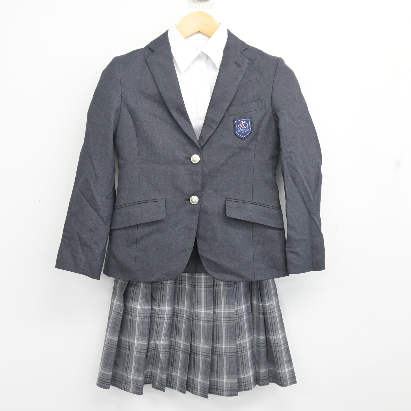中古】愛知県 春日井工科高等学校 女子制服 3点 (ブレザー・シャツ 