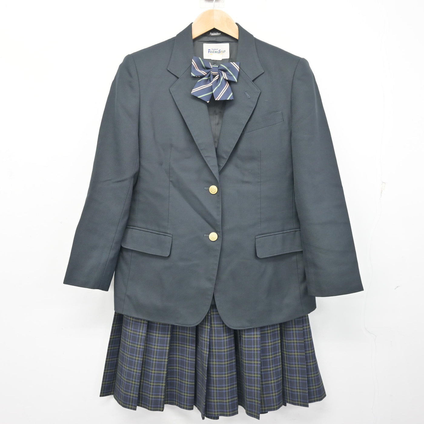 中古】東京都 千寿青葉中学校 女子制服 3点 (ブレザー・スカート 