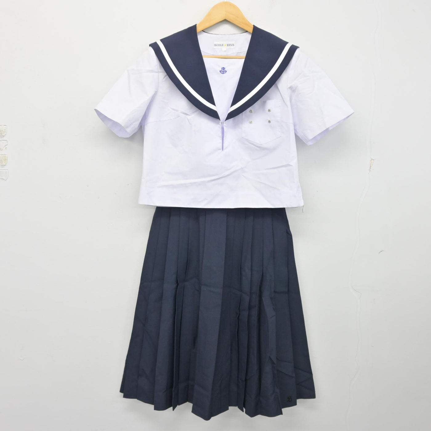 中古】愛知県 高浜市立南中学校 女子制服 2点 (セーラー服・スカート