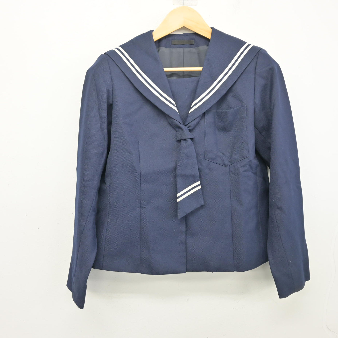 中古】福島県 清水中学校 女子制服 3点 (セーラー服・スカート