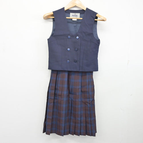中古】大阪府 枚岡樟風高等学校 女子制服 2点 (シャツ・スカート