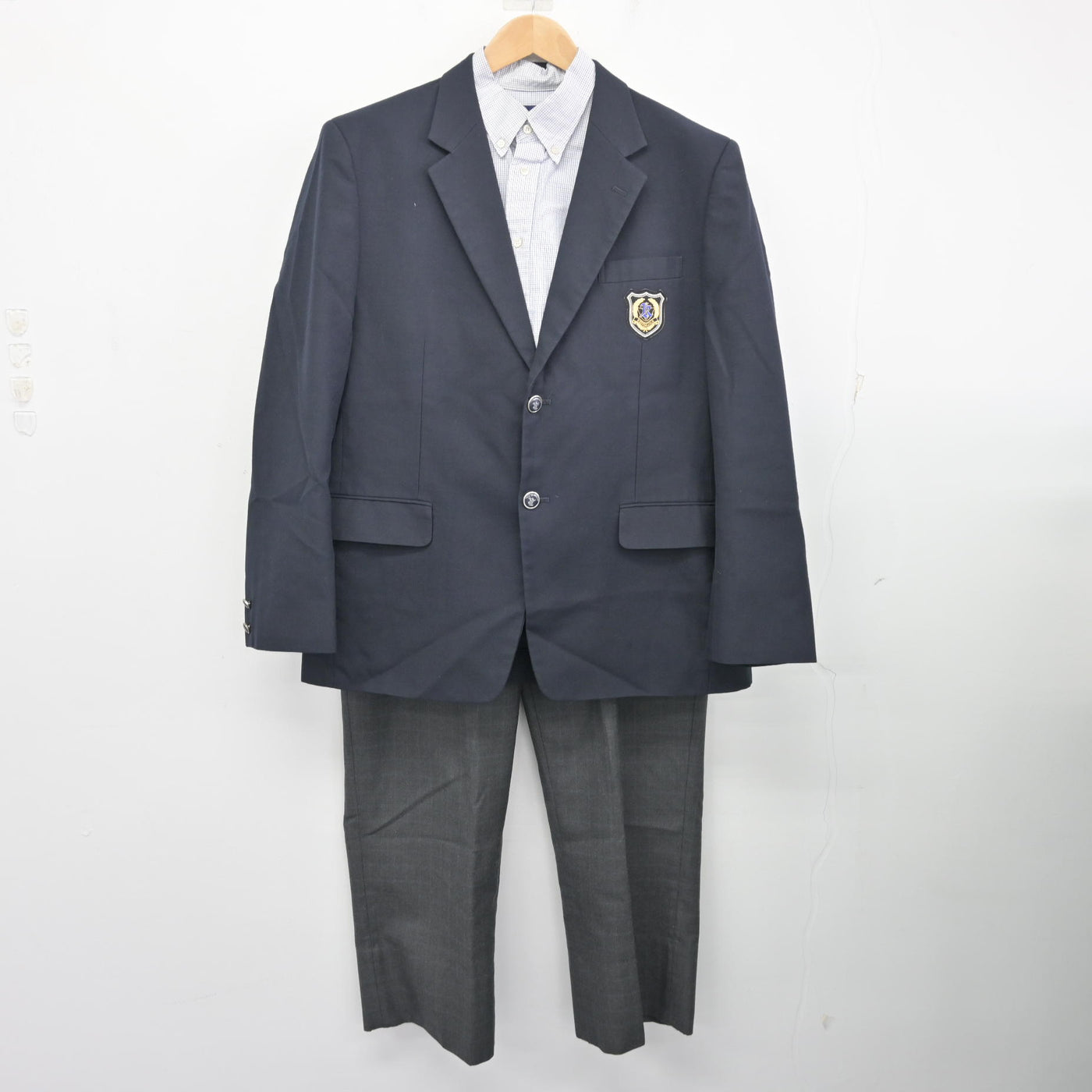 中古】佐賀県 敬徳高等学校/旧制服 男子制服 4点 (ブレザー・シャツ 