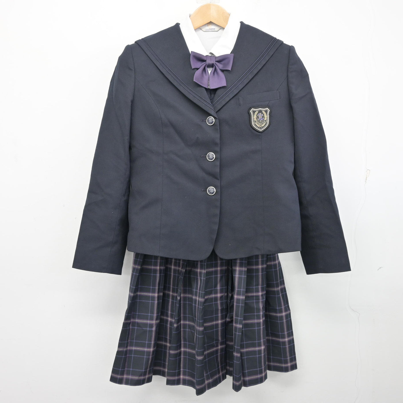 中古】佐賀県 敬徳高等学校/旧制服 女子制服 5点 (ブレザー・ニット 
