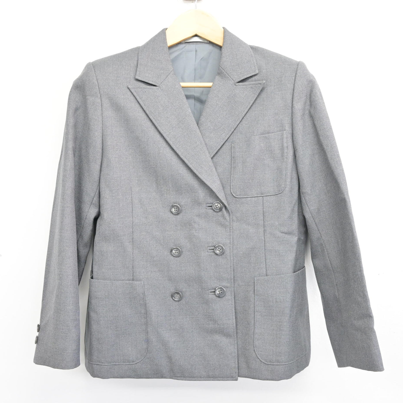 慶應　高校ユニフォーム グレー 中古】東京都 慶應義塾女子高等学校 女子制服 2点 (ブレザー・スカート
