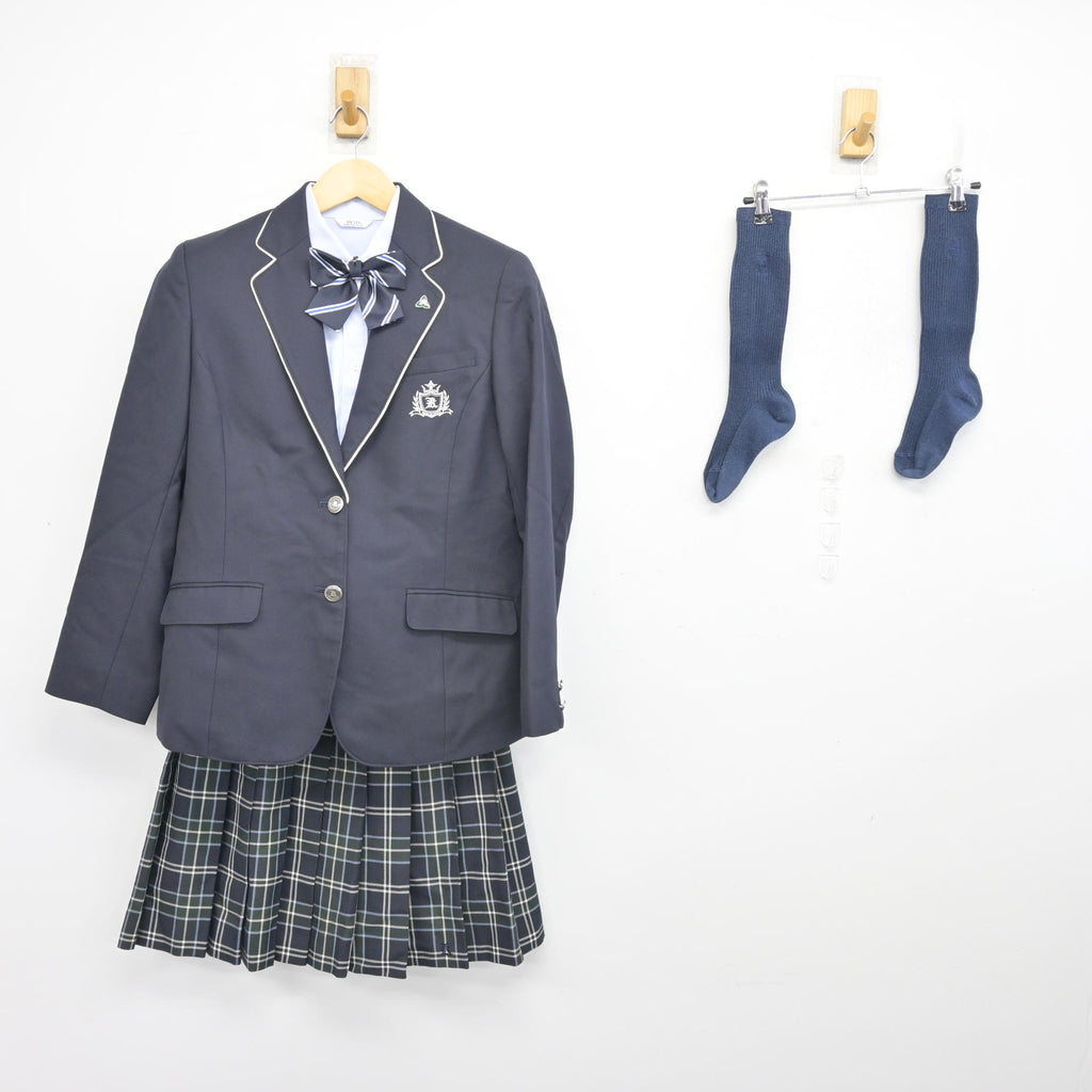 中古】鹿児島県 津曲学園 鹿児島高等学校 女子制服 6点 (ブレザー