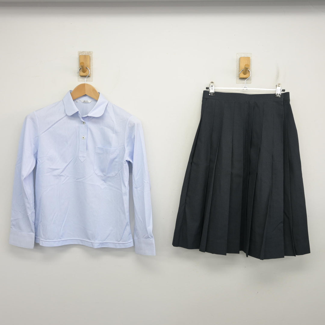 中古】北海道 函館市立港中学校 女子制服 2点 (シャツ・スカート 中古】北海道 函館市立港中学校 女子制服 2点 (シャツ・スカート