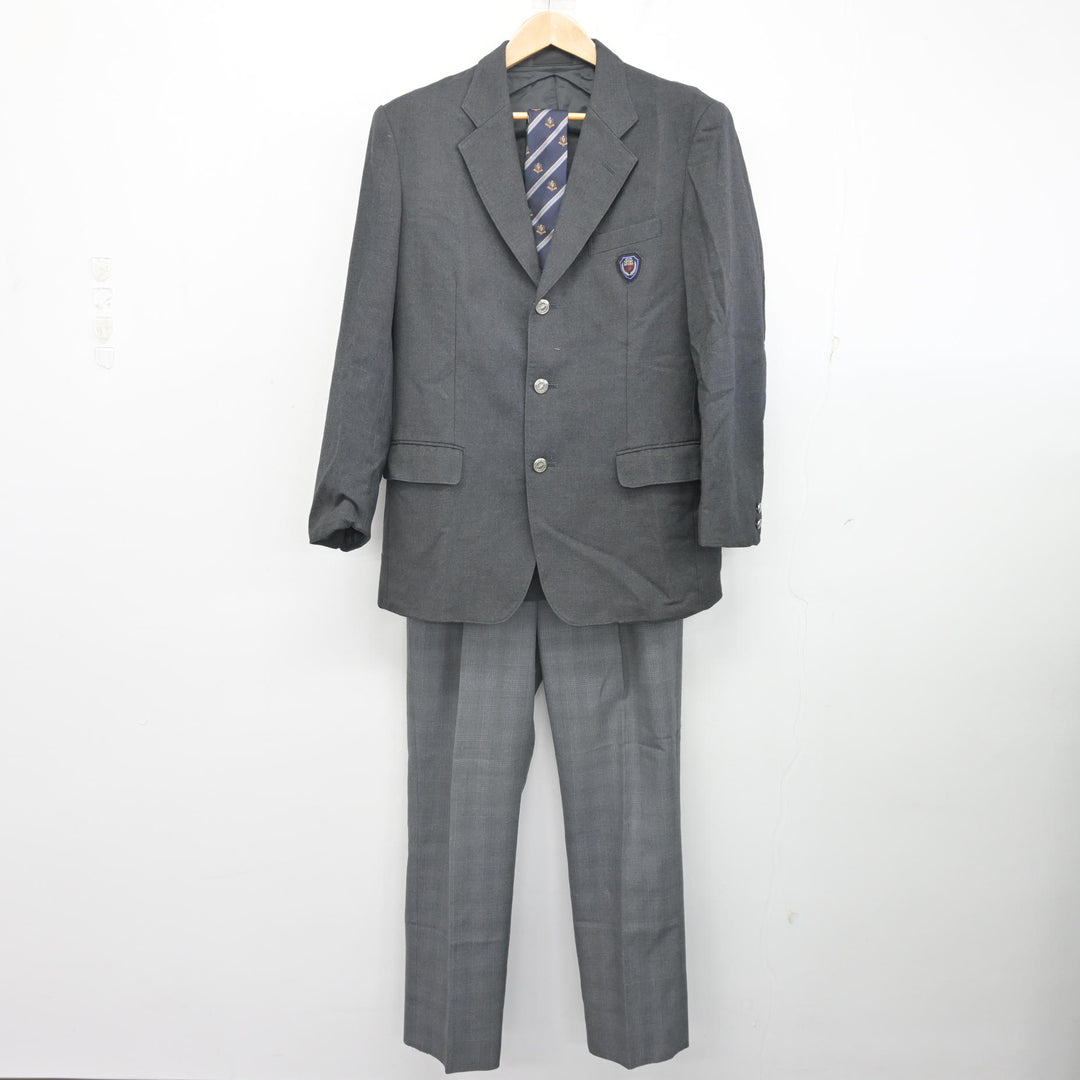 中古】東京都 深川高等学校 男子制服 3点 (ブレザー・ズボン) sf105389