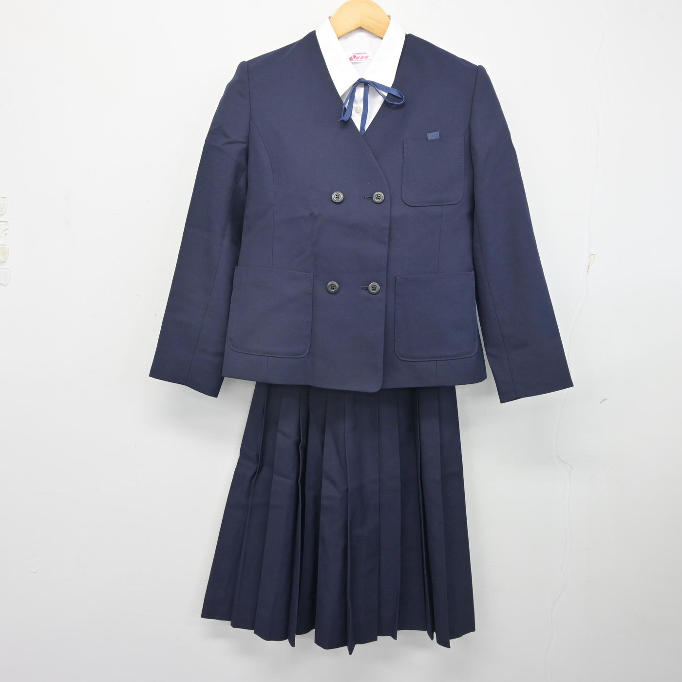 中古】北海道 琴似中学校 女子制服 5点 (ブレザー・ベスト・シャツ