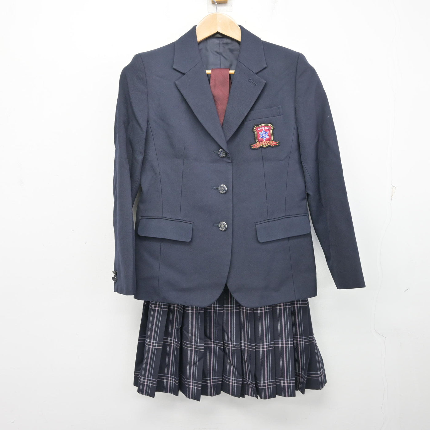 中古】大阪府 大阪偕星学園高等学校 女子制服 4点 (ブレザー・スカート