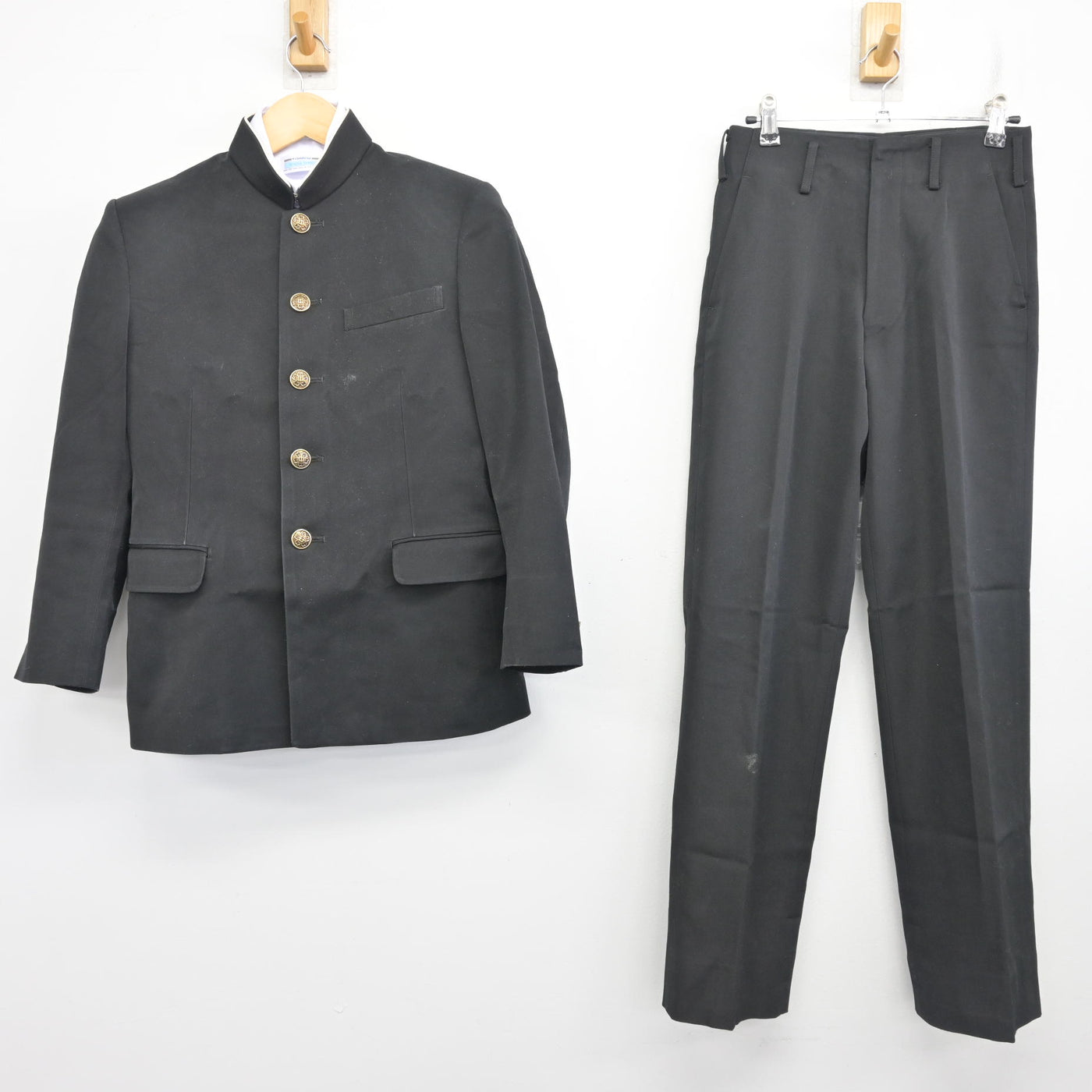 中古】奈良県 桜井東中学校 男子制服 3点 (学ラン・シャツ・ズボン 