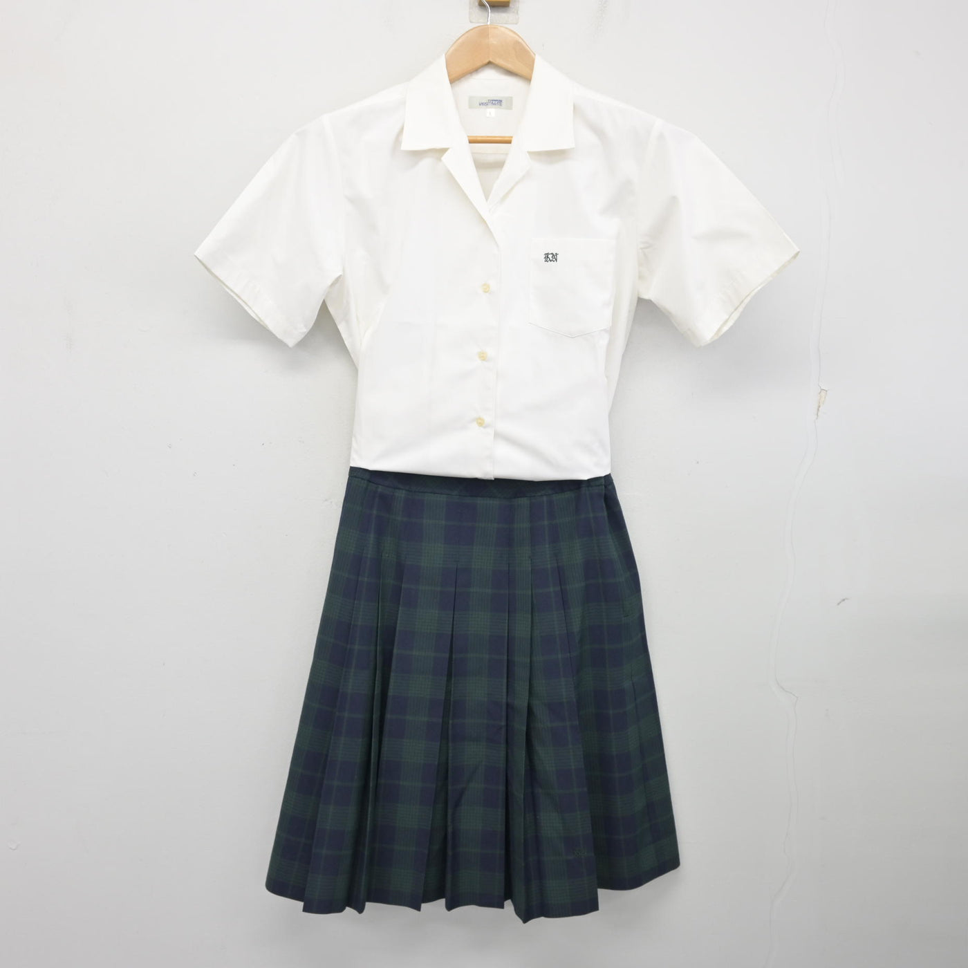 中古】岐阜県 加茂農林高等学校 女子制服 2点 (シャツ・スカート 