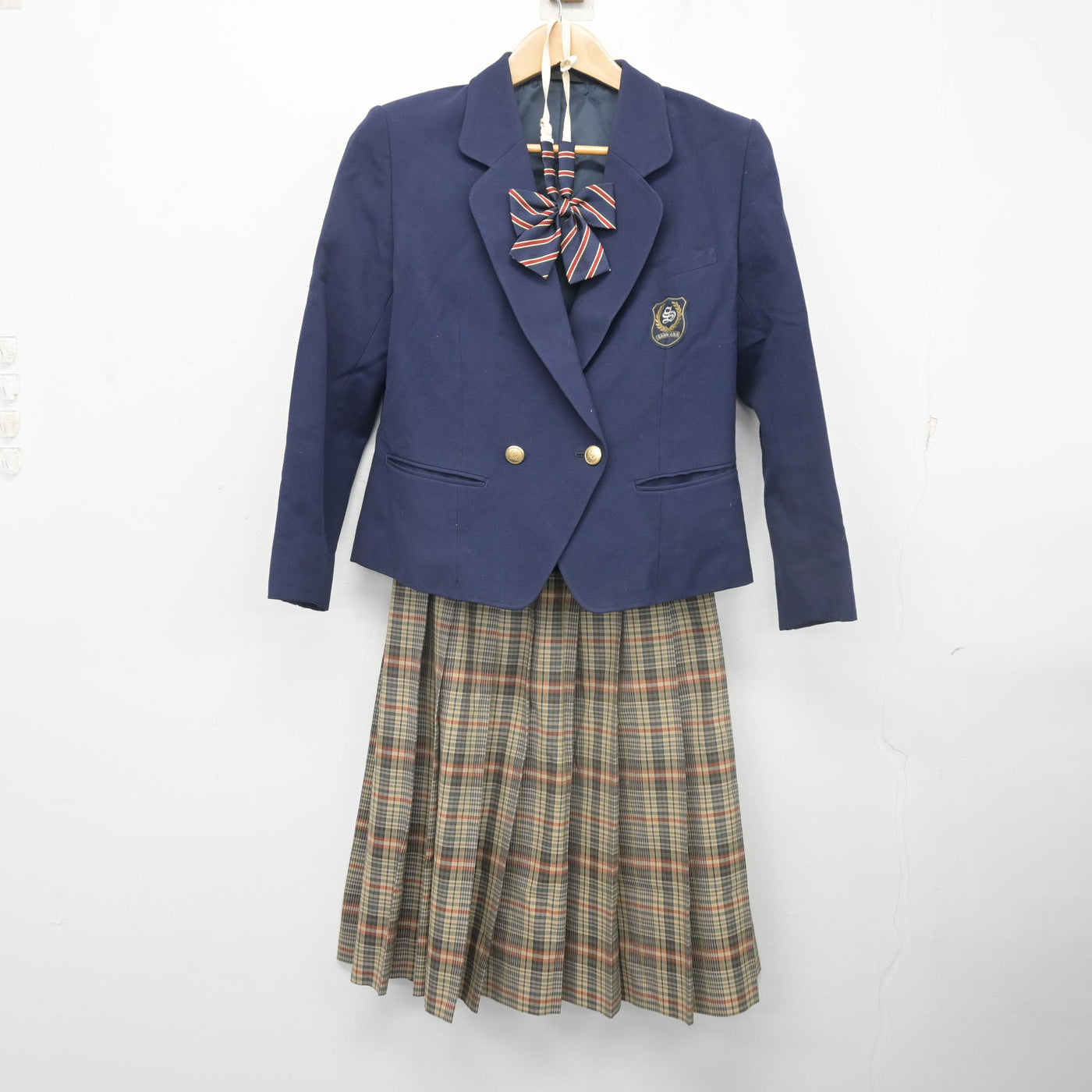 中古】群馬県 佐野中学校 女子制服 3点 (ブレザー・スカート) sf105658 