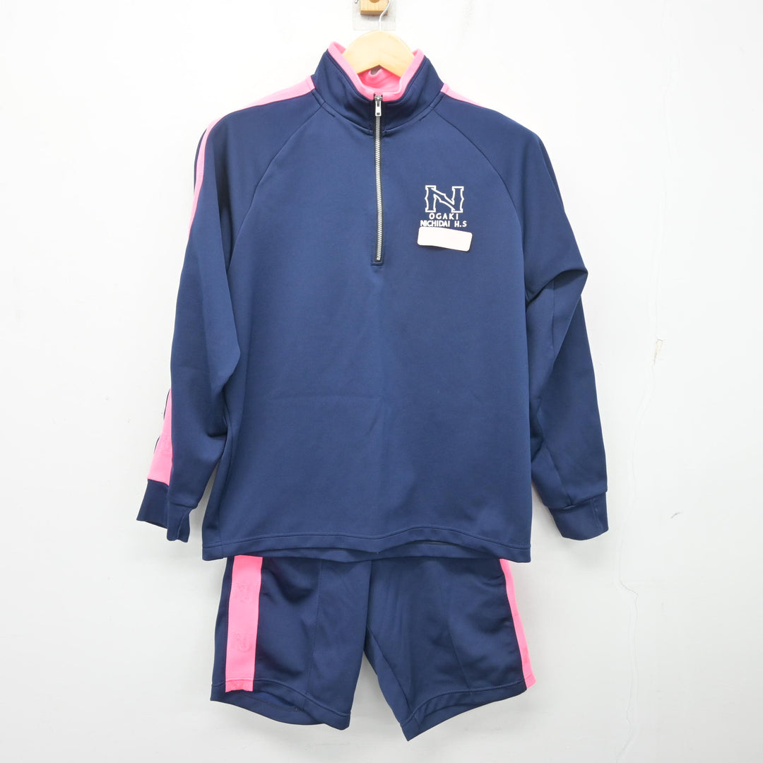 中古】岐阜県 大垣日本大学高等学校 女子制服 3点 (ジャージ 上・体操