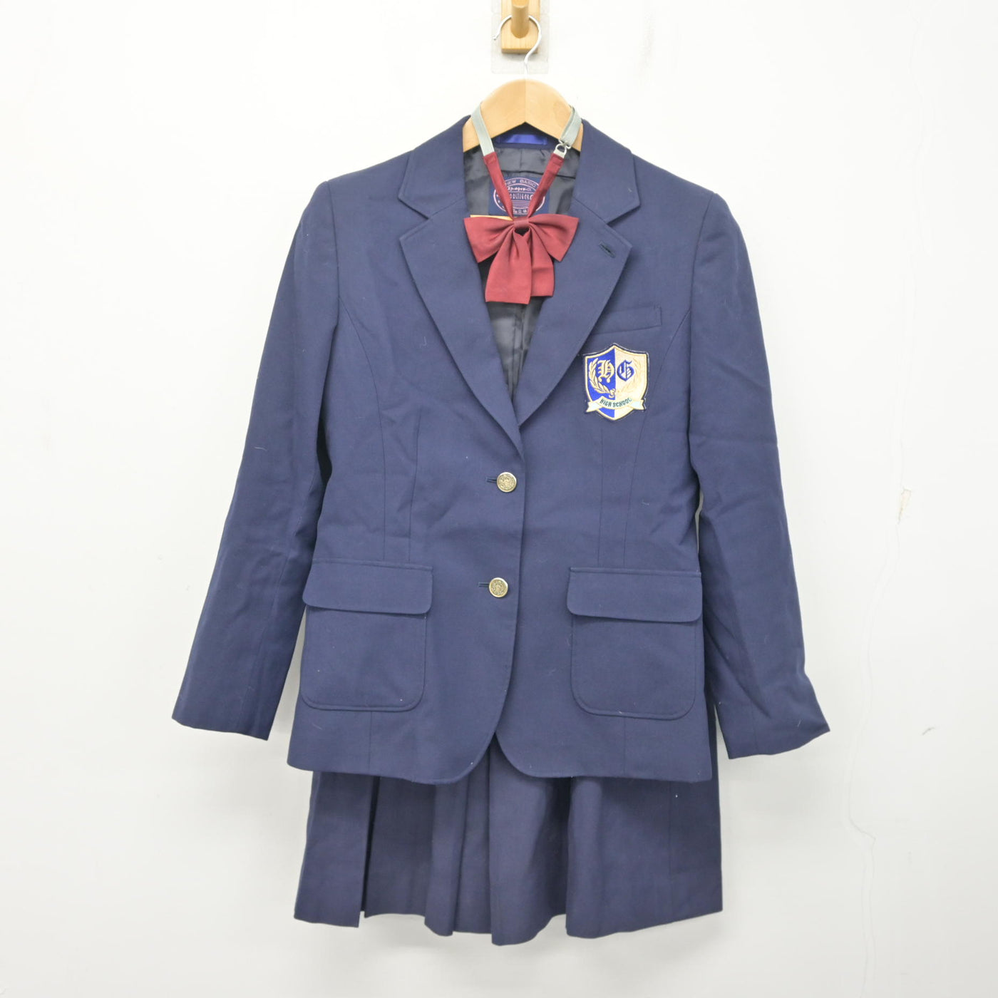 中古】神奈川県 平塚学園高等学校 女子制服 3点 (ブレザー・スカート 